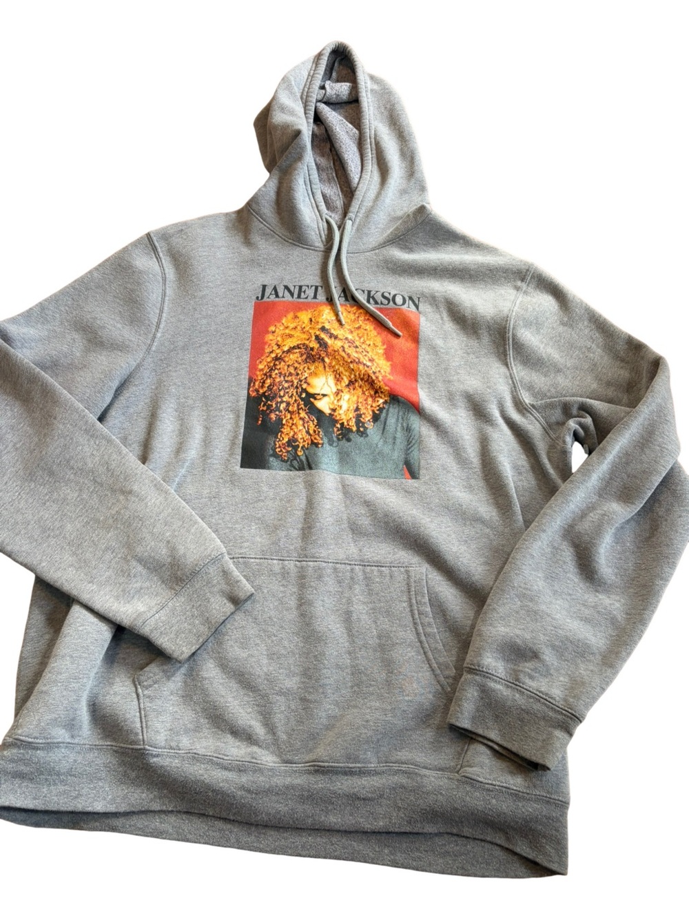 JACKSON Gray Hoodie with Orange Graphic - Men's Pullover